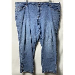 Avenue Jeans Women Plus Stretch Size 3x  With Zip On Bottom Legs